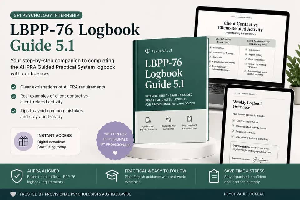 LBPP-76 Logbook Guide (5+1 Internship) — AHPRA-Guided Practical System